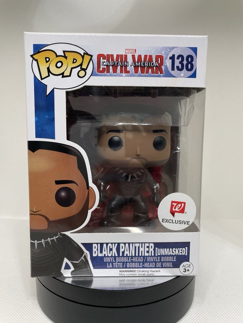 Funko POP! Marvel Civil War - BLACK PANTHER (UNMASKED) #138 Walgreens Exclusive
